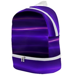 Electric Neon Indigo Black Ombre  Zip Bottom Backpack by SpinnyChairDesigns