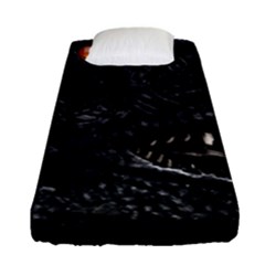 Trex Dinosaur Head Dark Poster Fitted Sheet (single Size) by dflcprintsclothing