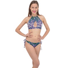 Ninth Level  Cross Front Halter Bikini Set by MRNStudios