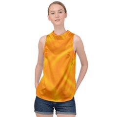 Honey Wave  High Neck Satin Top by Sabelacarlos