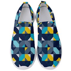 Geometric Hypnotic Shapes Men s Slip On Sneakers by tmsartbazaar