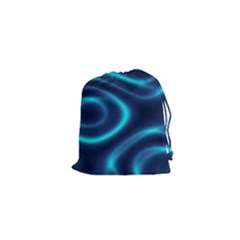 Blue Wavy Drawstring Pouch (xs) by Sabelacarlos