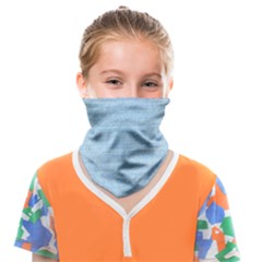 Lt Blue Stone Washed Denim Face Covering Bandana (kids) by retrotoomoderndesigns