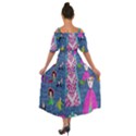 Blue Denim And Drawings Shoulder Straps Boho Maxi Dress  View2