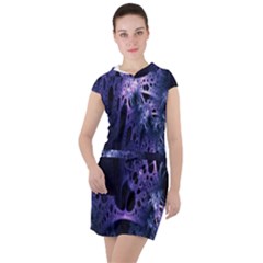 Fractal Web Drawstring Hooded Dress by Sparkle