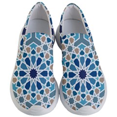 Arabic Geometric Design Pattern  Women s Lightweight Slip Ons by LoolyElzayat