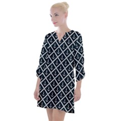Anchors  Open Neck Shift Dress by Sobalvarro