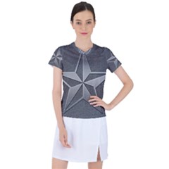 Star Grey Women s Sports Top by HermanTelo