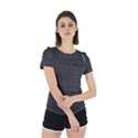 Black Alligator Skin Back Cut Out Sport Tee View2
