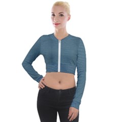 Turquoise Alligator Skin Long Sleeve Cropped Velvet Jacket by LoolyElzayat