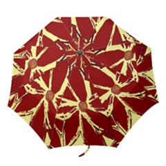Flowery Fire Folding Umbrellas by Janetaudreywilson