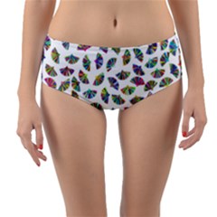 Folding Fan Background Wallpaper Reversible Mid-waist Bikini Bottoms by HermanTelo