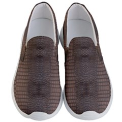 Brown Alligator Leather Skin Men s Lightweight Slip Ons by LoolyElzayat