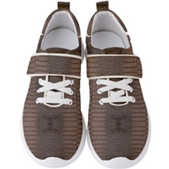 Brown Alligator Leather Skin Men s Velcro Strap Shoes by LoolyElzayat