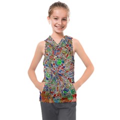 Pop Art - Spirals World 1 Kids  Sleeveless Hoodie by EDDArt