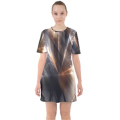 Digital Geometry Sixties Short Sleeve Mini Dress by Sparkle