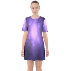Violet Spark Sixties Short Sleeve Mini Dress by Sparkle