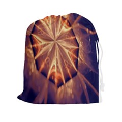 Sun Fractal Drawstring Pouch (2xl) by Sparkle