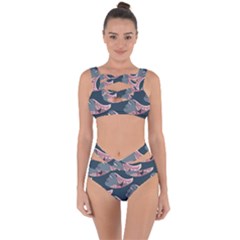 Doodle Queen Fish Pattern Bandaged Up Bikini Set  by tmsartbazaar