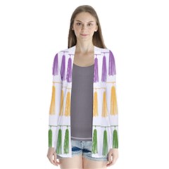 Tassels Tassel Bunting Banner Drape Collar Cardigan by HermanTelo