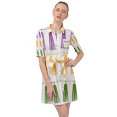Tassels Tassel Bunting Banner Belted Shirt Dress by HermanTelo