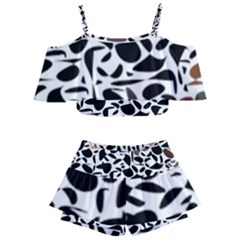 Zappwaits - Words Kids  Off Shoulder Skirt Bikini by zappwaits