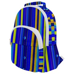 Blueyellow  Rounded Multi Pocket Backpack by Sparkle