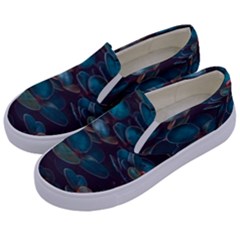 Realeafs Pattern Kids  Canvas Slip Ons by Sparkle