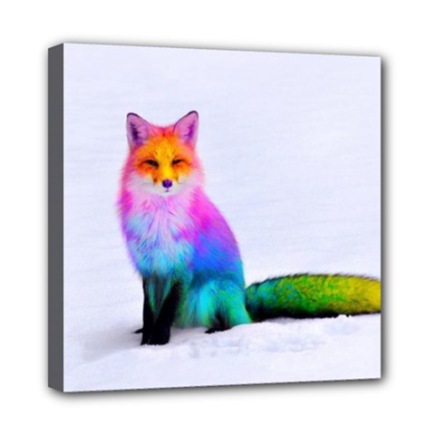 Rainbowfox Mini Canvas 8  X 8  (stretched) by Sparkle