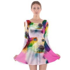 Rainbowdog Long Sleeve Skater Dress by Sparkle