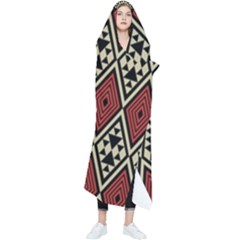 Motif Boho Style Geometric Wearable Blanket by tmsartbazaar