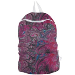 Marbling Ornate Foldable Lightweight Backpack by kaleidomarblingart