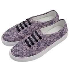 Violet Textured Mosaic Ornate Print Women s Classic Low Top Sneakers by dflcprintsclothing