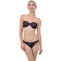Multicolored Bubbles Motif Abstract Pattern Classic Bandeau Bikini Set by dflcprintsclothing
