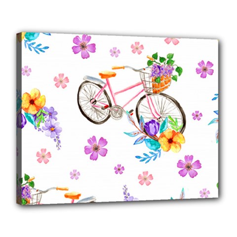 Cycle Ride Canvas 20  X 16  (stretched) by designsbymallika