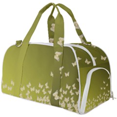 Yellow, Gold Gradient Butterflies Pattern, Cute Insects Theme Burner Gym Duffel Bag by Casemiro