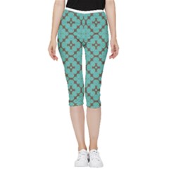 Tiles Inside Out Lightweight Velour Capri Leggings  by Sobalvarro