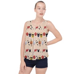 Halloween Bubble Hem Chiffon Tank Top by Sparkle