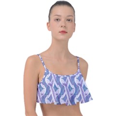 White Peacocks Frill Bikini Top by marynarts