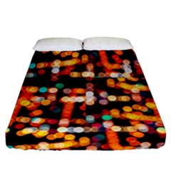 Multicolored Bubbles Print Pattern Fitted Sheet (queen Size) by dflcprintsclothing