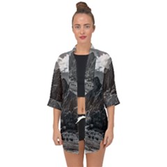 Andean Landscape At Brava Lagoon Reserve, La Rioja, Argentina Open Front Chiffon Kimono by dflcprintsclothing