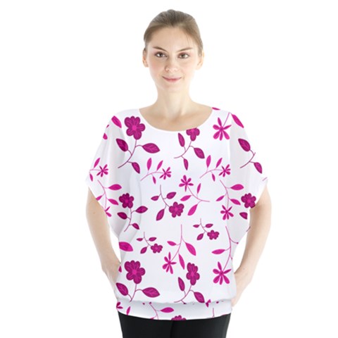 Sp 773 Batwing Chiffon Blouse by Eskimos