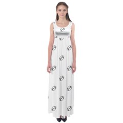 American Football Ball Motif Print Pattern Empire Waist Maxi Dress by dflcprintsclothing