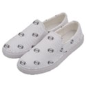American Football Ball Motif Print Pattern Men s Canvas Slip Ons View2