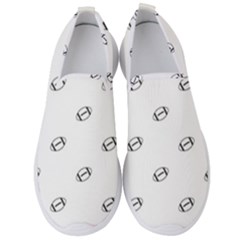 American Football Ball Motif Print Pattern Men s Slip On Sneakers by dflcprintsclothing