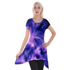 Plasma Hug Short Sleeve Side Drop Tunic by MRNStudios