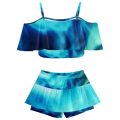 Glow Bomb  Kids  Off Shoulder Skirt Bikini by MRNStudios