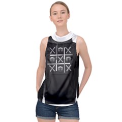 Tic Tac Monster High Neck Satin Top by TheFanSign