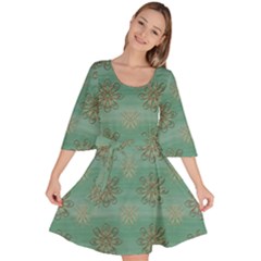 Beautiful Flowers Of Wood In The Starry Night Velour Kimono Dress by pepitasart