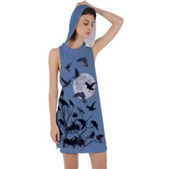 Ravens  Racer Back Hoodie Dress by ladysharonawitchery
